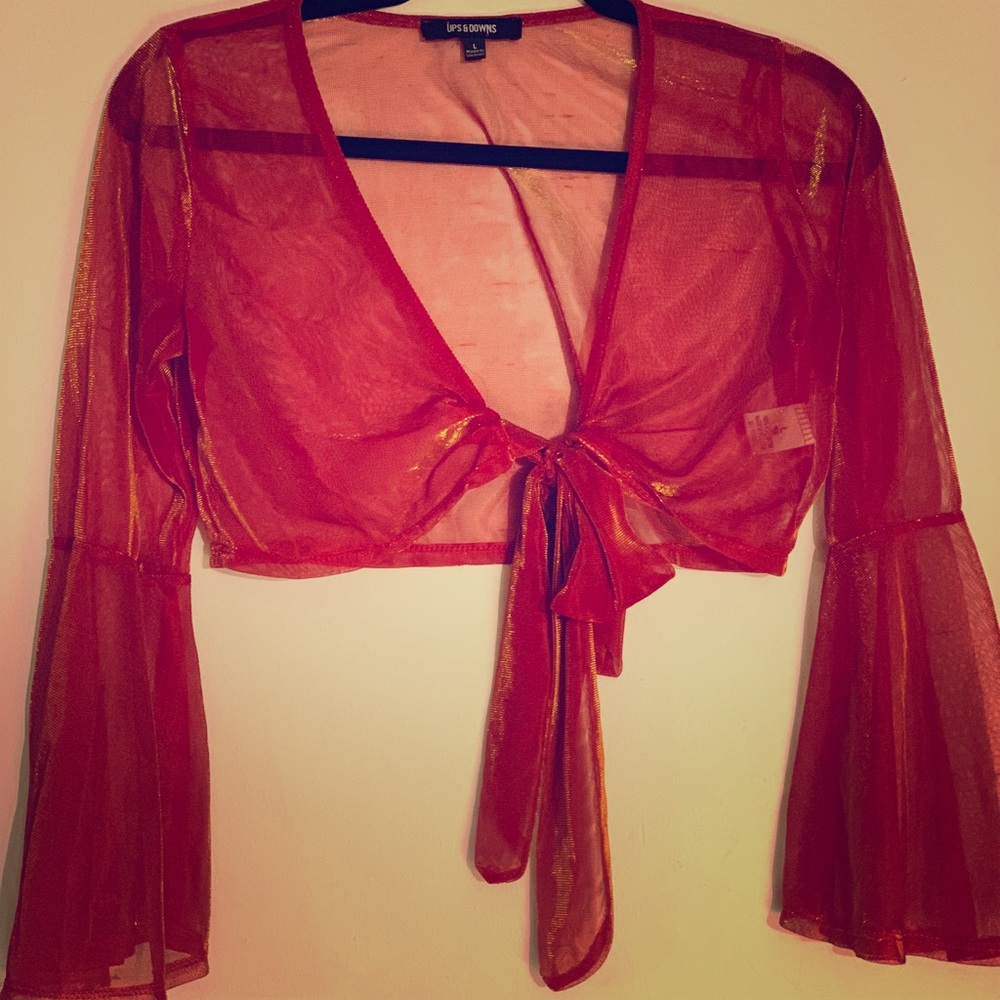 Sheer Mandarin Cropped CoverUp